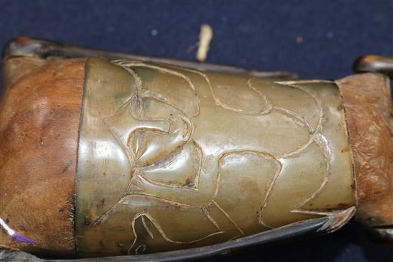 An unusual tribal horn and wood figure